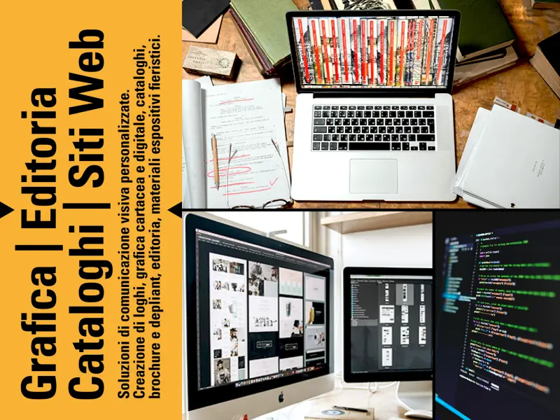 Grafica, editoria, cataloghi, loghi e siti web